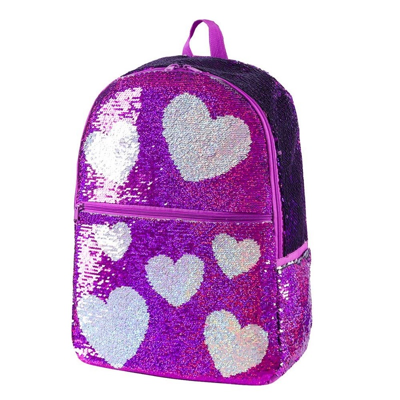 Glitter Sequin School Backpack Heart School Bags for Teenagers Girls – Glitter Backpack and Girl School Backpack price