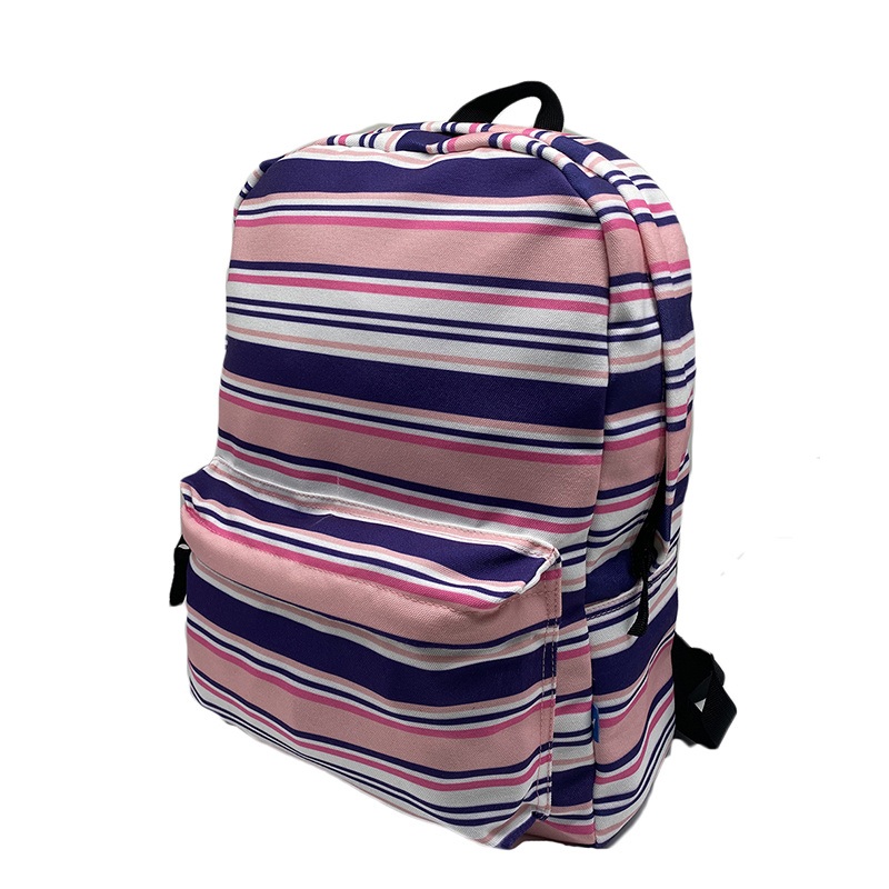 Custom Print Canvas Bag Stripped College Teenager School Backpacks Bags – School Backpack and Canvas Backpack price