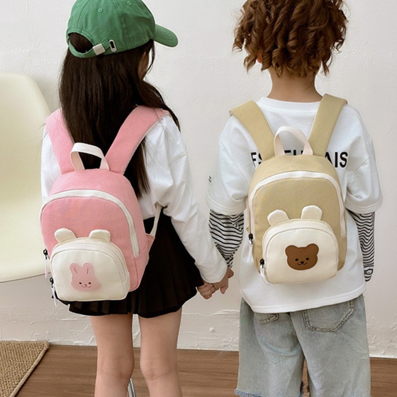 Cute Cartoon Childrens Canvas Backpack Kindergarten Schoolbag for Kid – Cute Cartoon School Bag and Childrens Canvas Backpack price
