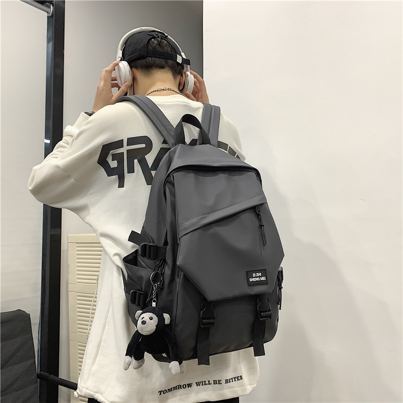 Instagram Trendy College Student Antique Backpack Trendy Brand Campus Backpack Korean Edition Simple and Versatile Travel Student Bag – Backpack and Backpack Bag price