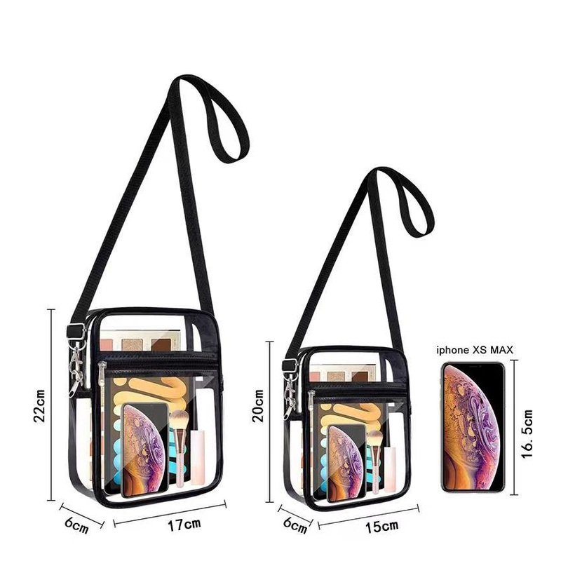 Wholesale Waterproof PVC Travel Shoulder Bag Purses Transparent Messenger Bag Women Men Clear Shoulder Crossbody Bag – Backpack Bag and Clear PVC Bag price