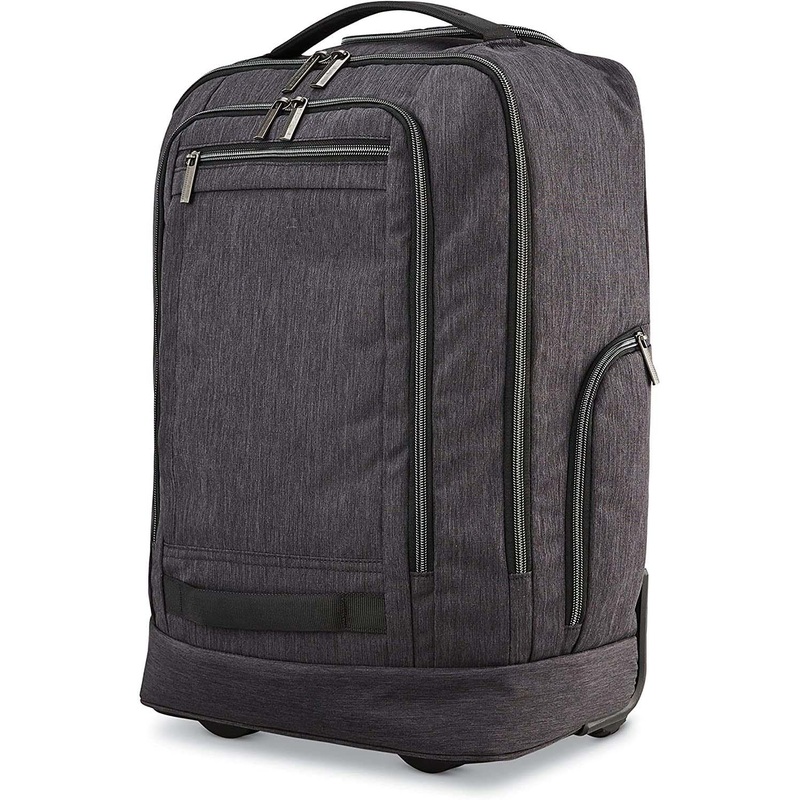 Rolling Backpack Waterproof Wheel Laptop Carry on Luggage Business Bag Overnight Computer – Wheel Backpack and Luggage Backpack price