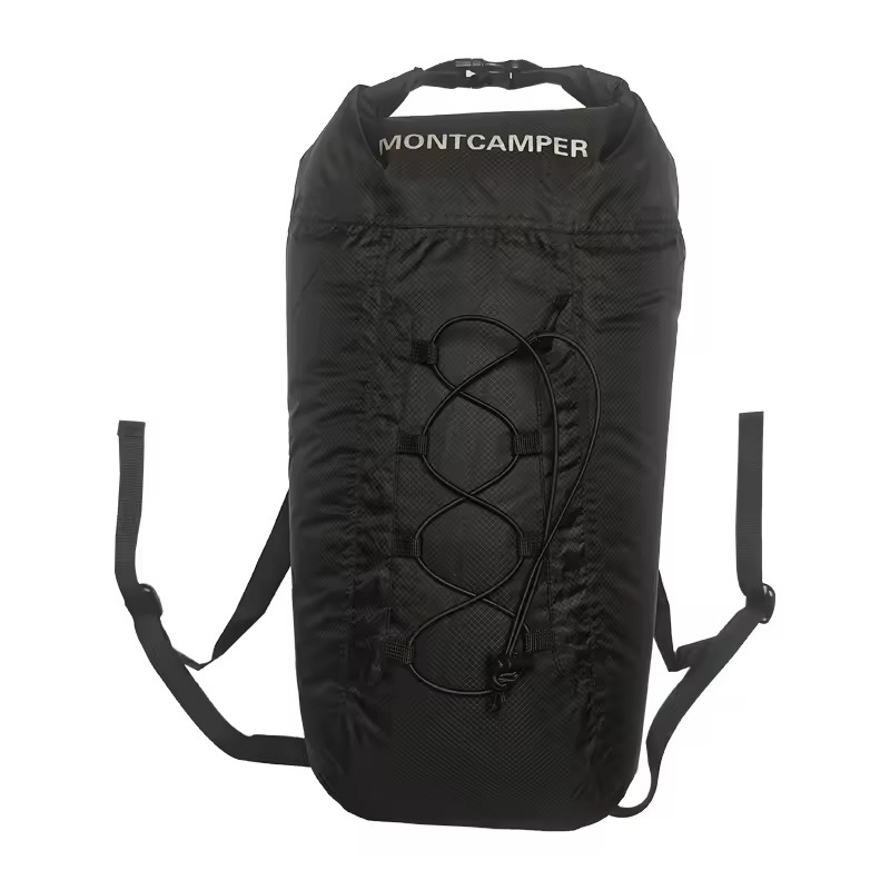 Custom Logo Black Stylish Premium Rolling Top Rucksack Men Polyester Waterproof Backpack Dry Bag – Hiking Bag and Travel Bag price