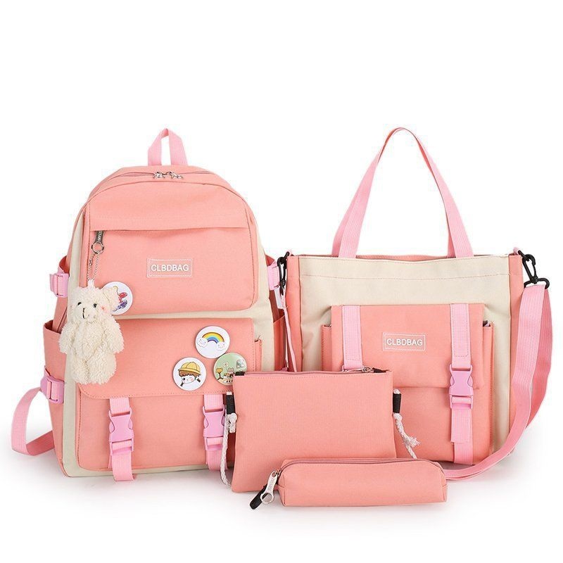 Custom Student Backpack Set Female Large Capacity 5 Piece Set Girl Backpacks – Backpack Set Female and Backpack Sets price