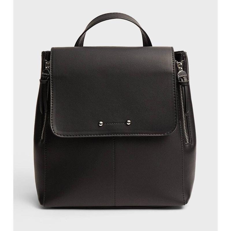 Fashion Custom Design PU Leather Lady School Leisure Black Backpack – Multi-Pocket Backpack and Backpack Bag price