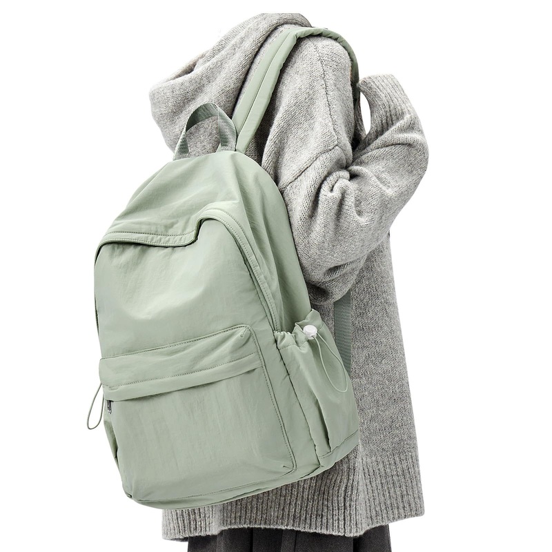 Simple School Backpack for Girls Boys, Waterproof Bookbag for Women Men, College Student School Bag, Lightweight Travel Rucksack Casual Daypack, Laptop Green – Outdoor Backpack and Adult Backpack price