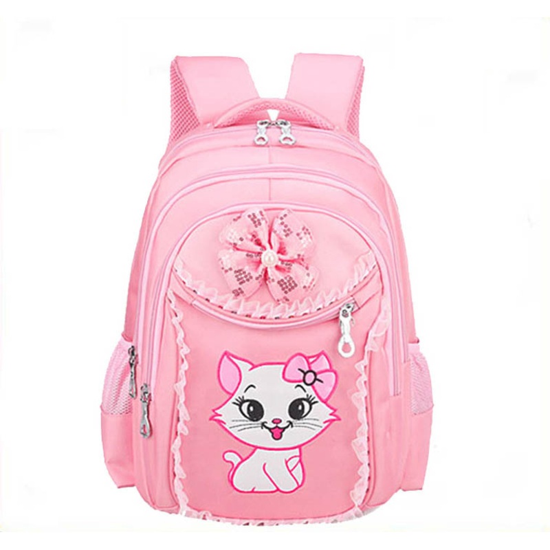 Distributor Cartoon Pattern Kid Girls Pink Waterproof Nylon School Bags – School Bags and Nylon School Bags price