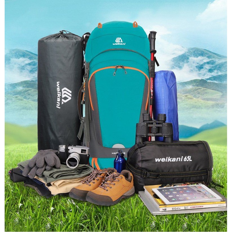 New Product Outdoor Mountaineering Bag 55+10L Sports Backpack Water Repellent Large Capacity Travel Bag Hiking Backpack – Camping Backpack and Outdoor Backpack price