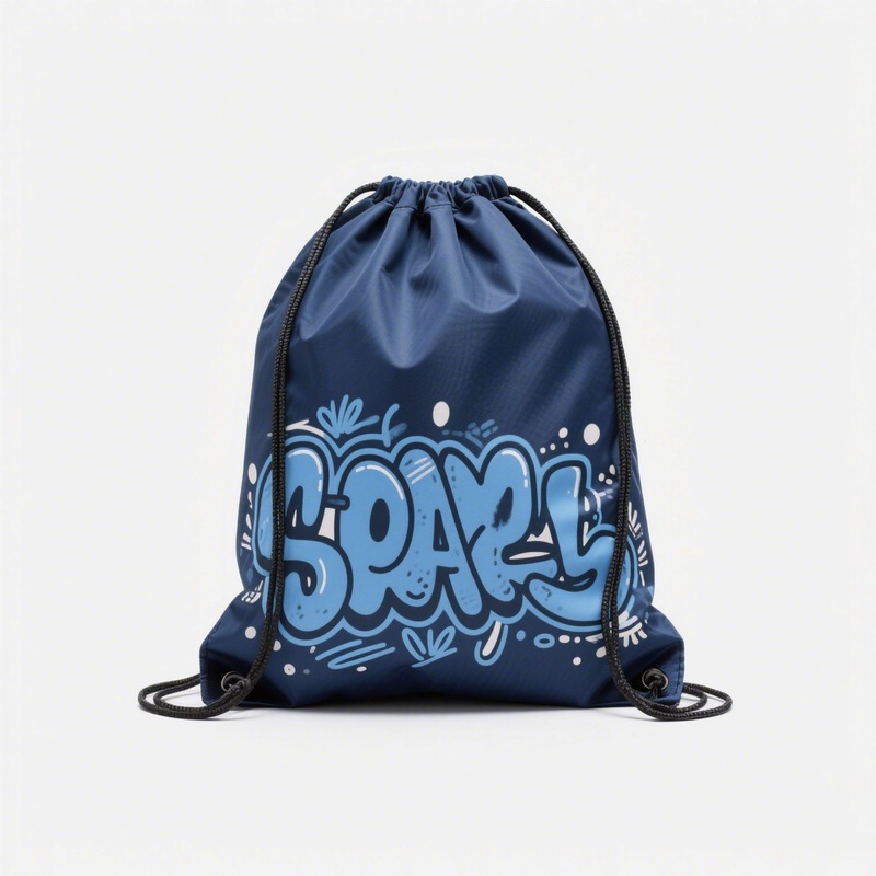 Portable Custom Drawstring Bags Graffiti Print Manufacturer – Drawstring Backpack and Drawstring Bag price