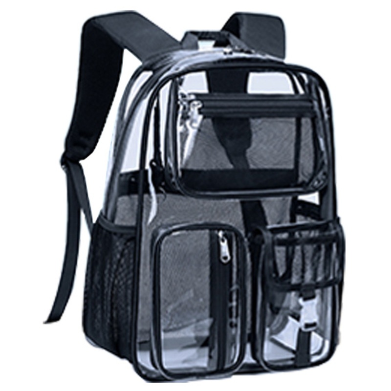 Transparent PVC School Backpack Bag Wholesale Durable Outdoor Clear Bag Multifunction Bag for Travelling – Transparent PVC Backpack and Multi-Pockets Travel Clear Backpack price
