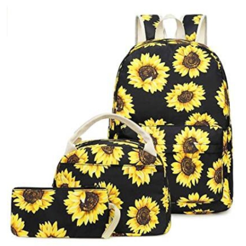 Wholesale Canvas Fabric Lady Girl Women Children School Laptop Lunch Bag Handbag 3 Pieces Backpack Set – Backpack Bag and School Bag price