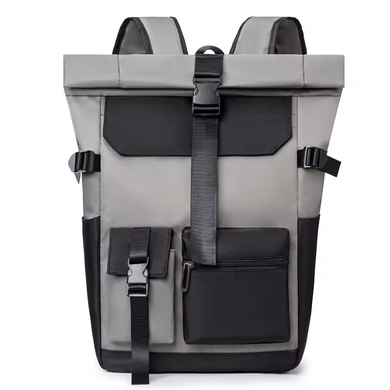 15.6 Inch Laptop Travel Business Backpack Leisure Bag Men Oxford Cloth Waterproof Backpack Roll Top Rucksack – Laptop Bag and Waterproof Laptop Bag price
