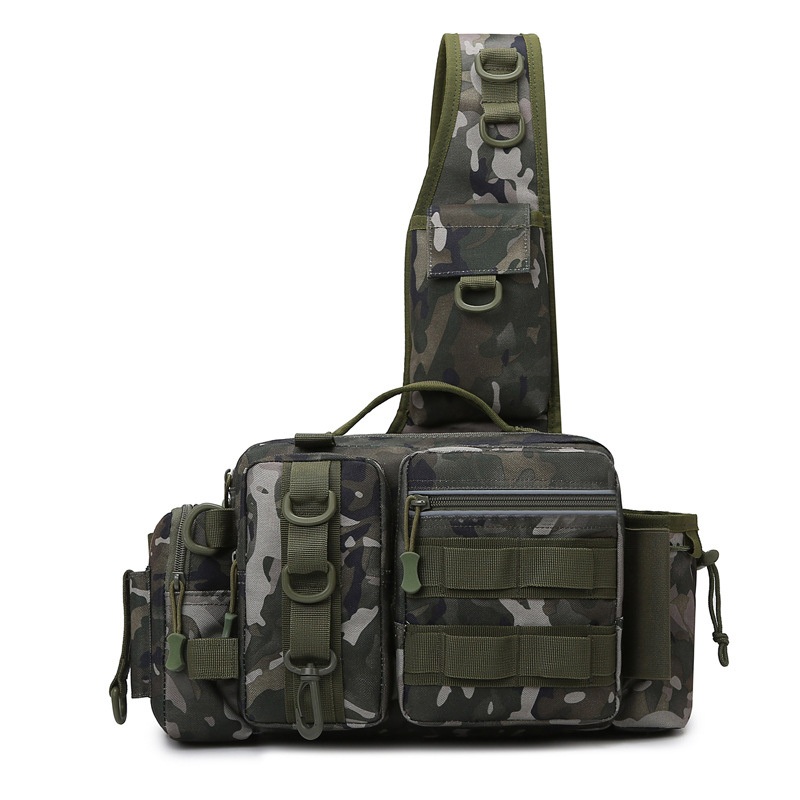 Tactical Fishing Waist Pack, Crossbody Sling Bag with Rod Holder, Multifunctional Outdoor Lure Fishing Backpack for Men – Tactical Fishing Waist Pack and Fishing Backpack price