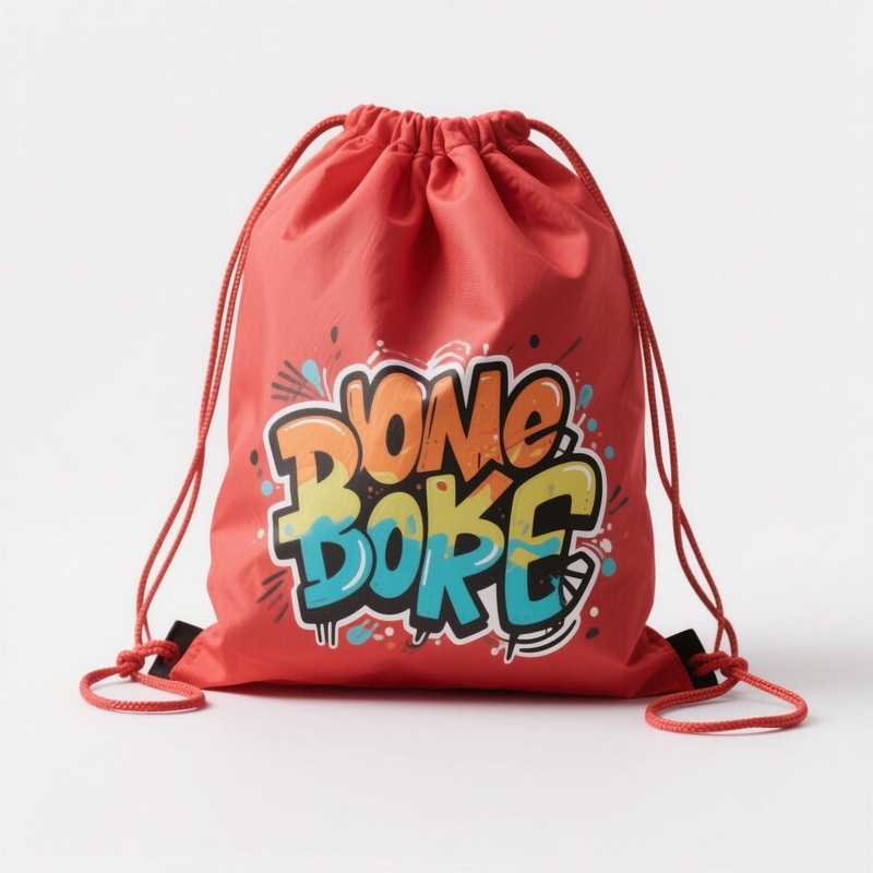 Durable Drawstring Tote Bags Graffiti Pattern Bulk Production – Drawstring Backpack and Drawstring Bag price