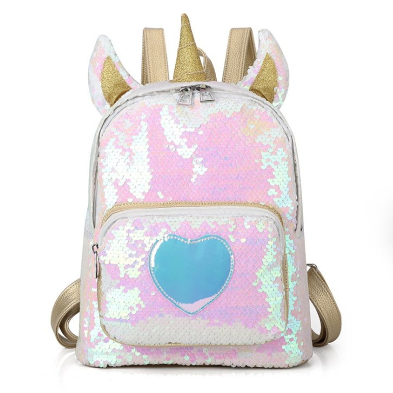 Fashion Glitter Sequins Backpack Unicorn PU Leather Student Backpack Outdoor Hiking School Backpacks for Girls – Backpack Bag and Ladies Backpacks price
