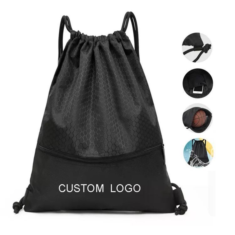 High Quality Waterproof Polyester Nylon Oxford Sports Drawstring Backpack Bag Factory – Drawstring Bags Factory and Black Drawstring Bag price