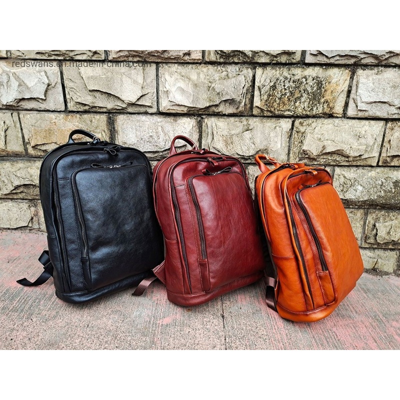 Luxury Stylish Waterproof Custom Logo Travel Males Laptop Backpacks Bag Rucksack Outdoor Vegan Men Genuine Customize Leather Backpack RS-Ypsy-6269 – Leather Backpacks Bag and Backpack School Bags price