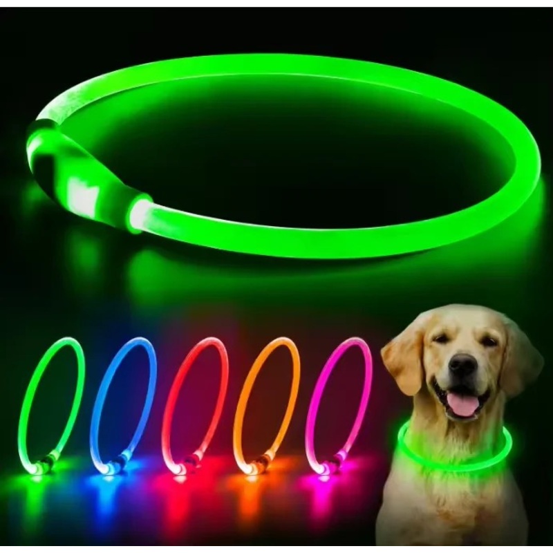 Pet Dog LED Light-Emitting Collar USB Charging Anti-Loss Safety Waterproof LED Luminous Collar – LED Light-up Dog Leash and Glow-in-The-Dark Dog Leash price