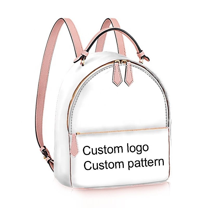 Small MOQ Factory Custom Logo Pattern DIY Canvas Zipper Students School Bag Teenager Shoulder Bag OEM ODM Women PU Backpack – Backpack Bag and Ladies Backpacks price