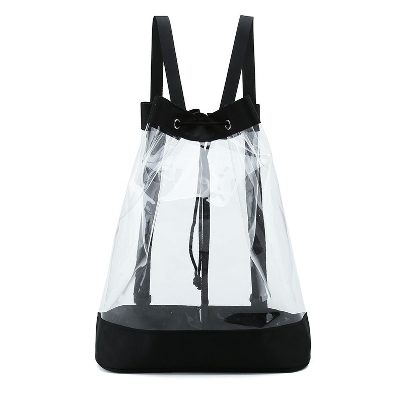 Waterproof Clear Drawstring Bags Custom Logo PVC Drawstring Backpack – Backpack Bag and Clear PVC Bag price
