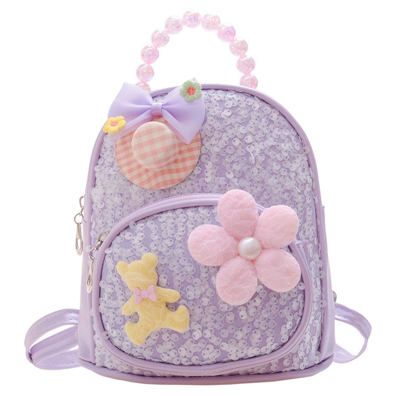 Cute Cartoon Print Sequined Children Kindergarten School Bag – Kids School Bag and Student Backpack price