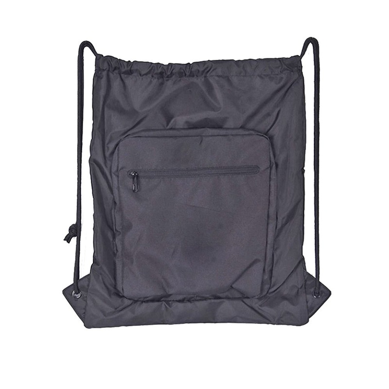 Recyled Sports Gym Nylon Polyester Drawstring Waterproof Backpack with Front Zipper – Backpack and Mens Backpack price