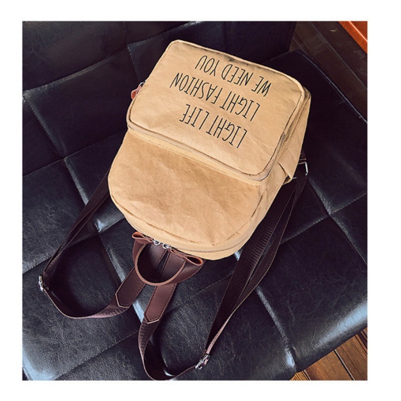 Vegan Fashion Biodegradable Washable Kraft Paper Casual Sports Backpack for Weekend Travel – Vegan Bag and Backpack price