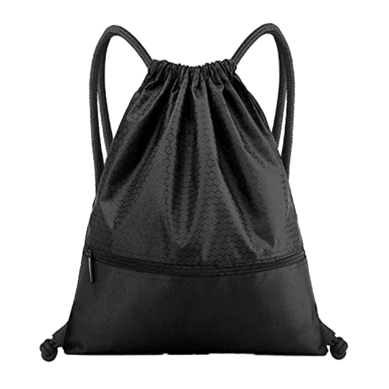 Custom Logo Fashion Drawstring Sport Gym 420d Polyester Bagkpack String Drawstring Nylon Sport Bag with Zipper and Pocket – Polyester Fiber Drawstring Bag and Polyester Fiber Shopping Bag price