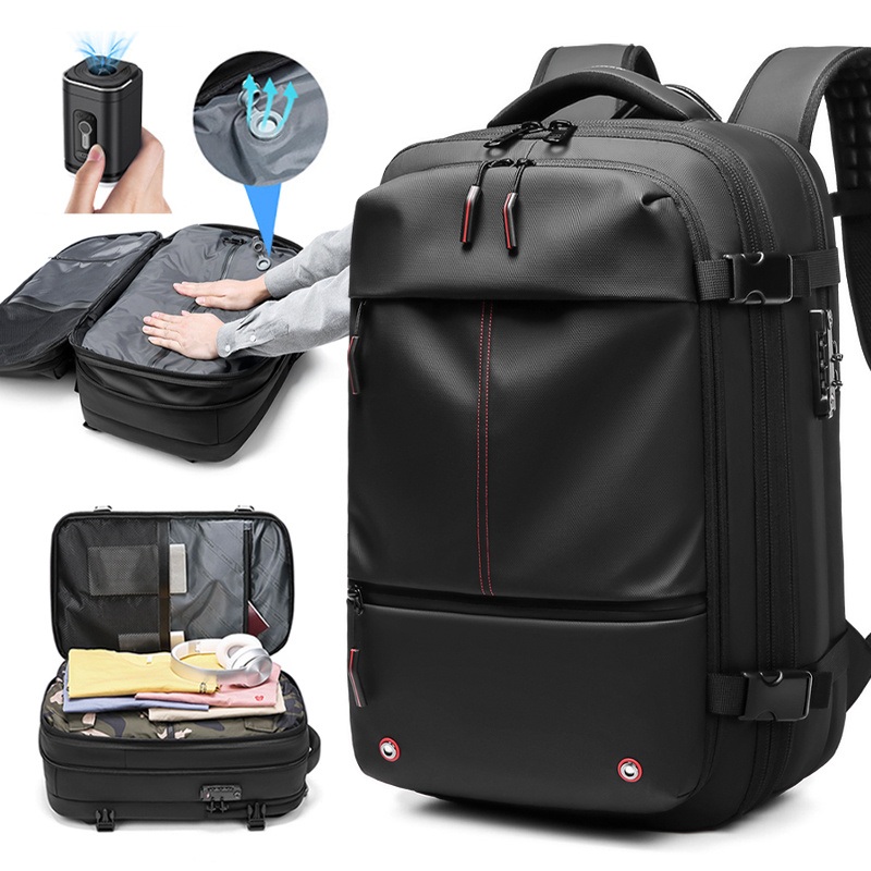 Black Oxford Waterproof Vacuum Airbag Travel Laptop Backpack with Tsa Lock Anti Theft Mochilas Air Back Pack School Vacuum Backpack – Vacuum Backpack and Airback Backpack price