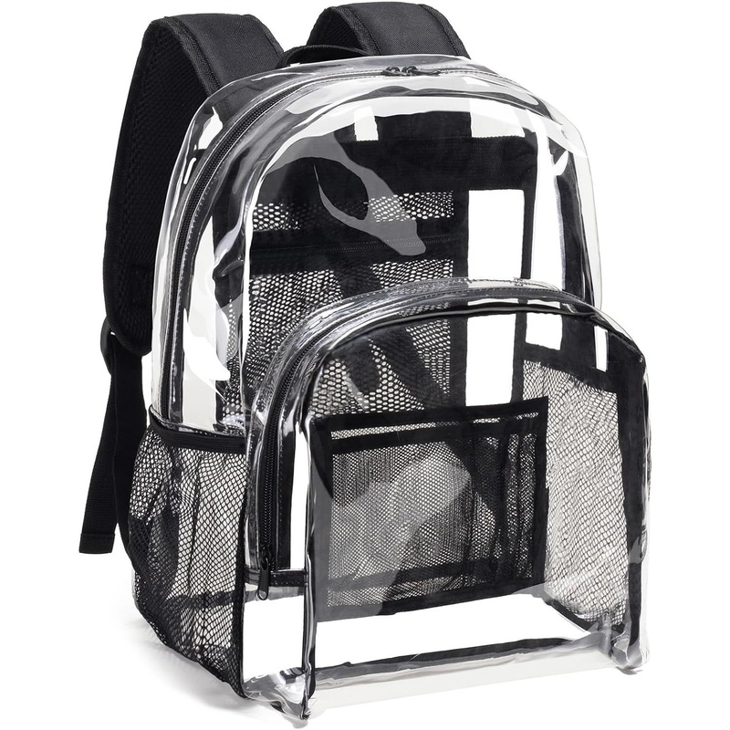 Clear Backpack Heavy Duty – PVC Transparent Backpack Large Clear Book Bag for College Work – Backpack Bag and Clear PVC Bag price