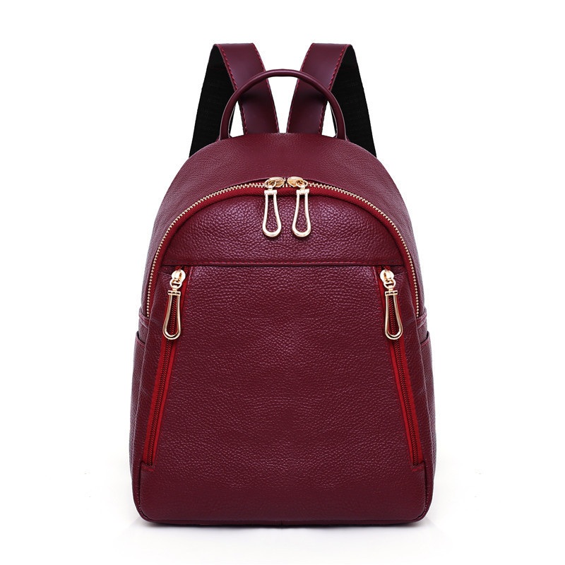 High Quality Wholesale PU Black Golden Zipper Backpack for Women – Backpack Bag and Ladies Backpacks price