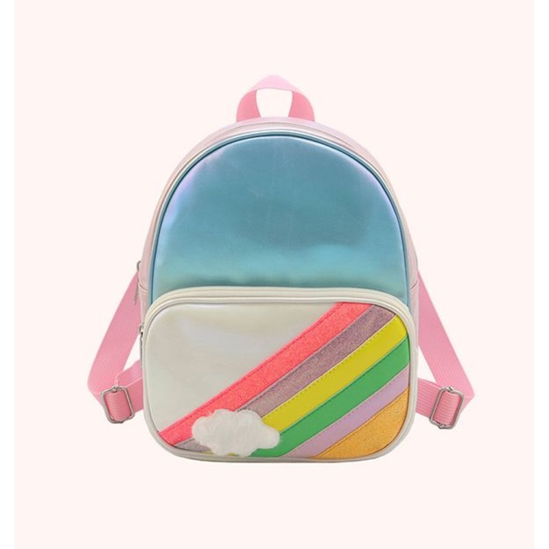 Manufacturers Direct Rainbow School Bag Simple Popular Trend Outdoor Fashion Personality Cute Colorful Stylish Ladies Backpack – Backpack and Bag price