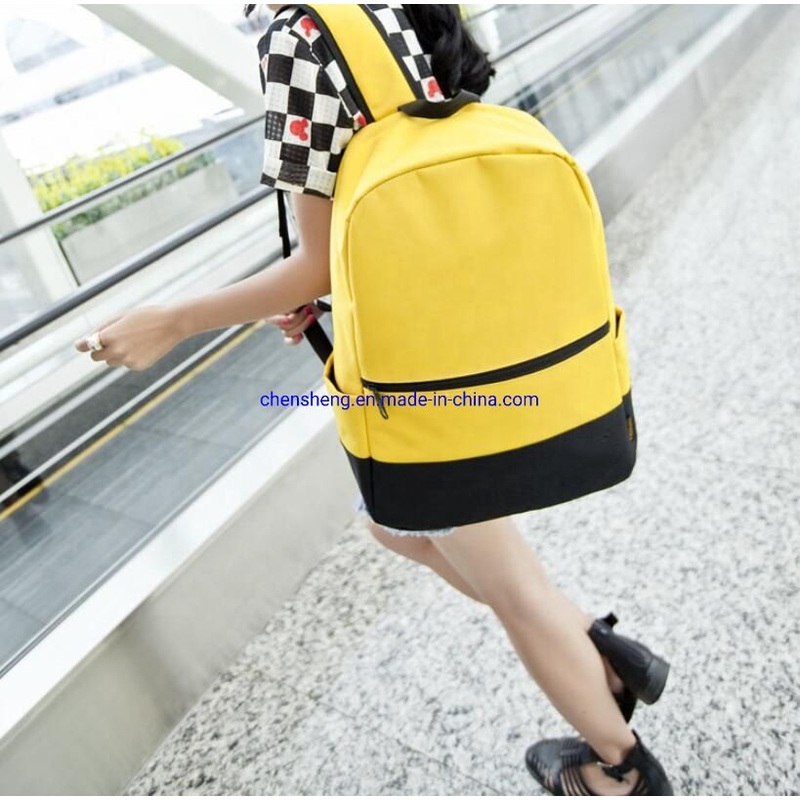 Young Trendy Backpack Custom Yellow Polyester Simple Casual Backpack – Sport and Bag price