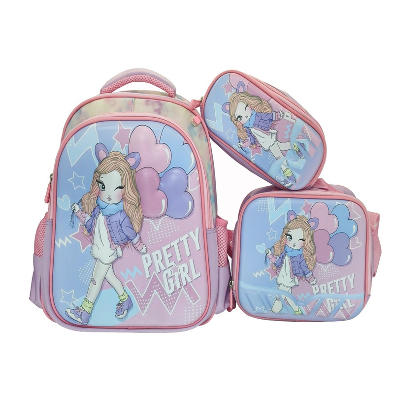 Cartoon Design Nylon Unisex Multifunctional Student 3 Piece Backpack – 3 Piece Backpack and 3-6 Grade Student 3 Piece Backpack price
