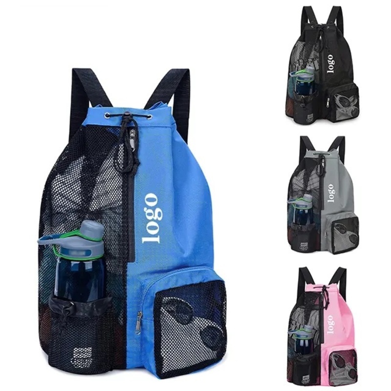 Custom Foldable Beach Backpack for Swimming Bags – Foldable Mini Mesh Backpack and Sport Storage Bagpack price