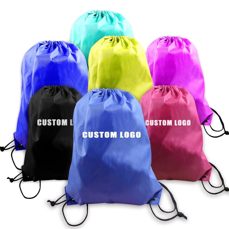 Custom Logo Promotion Polyester Nylon Sport Drawstring Gym Sport Bag Backpack – Drawstring Bag Custom and Non Woven Drawstring Bag price
