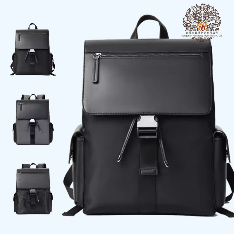 Black Designer PU Leather Backpack Men Waterproof Laptop Travel Backpack – Travel Backpack and Backpack Bags price