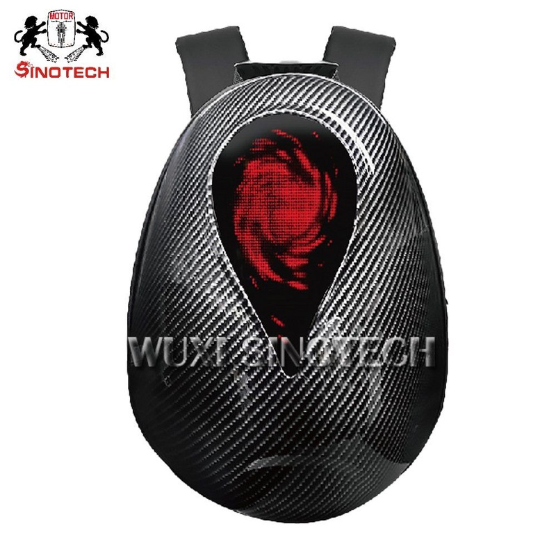 LED Backpack Motorcycle Helmet Bag with DIY Programmable Full Color Screen Hard Shell Large Capacity Waterproof – DIY Programming Backpack and Storage Bag price
