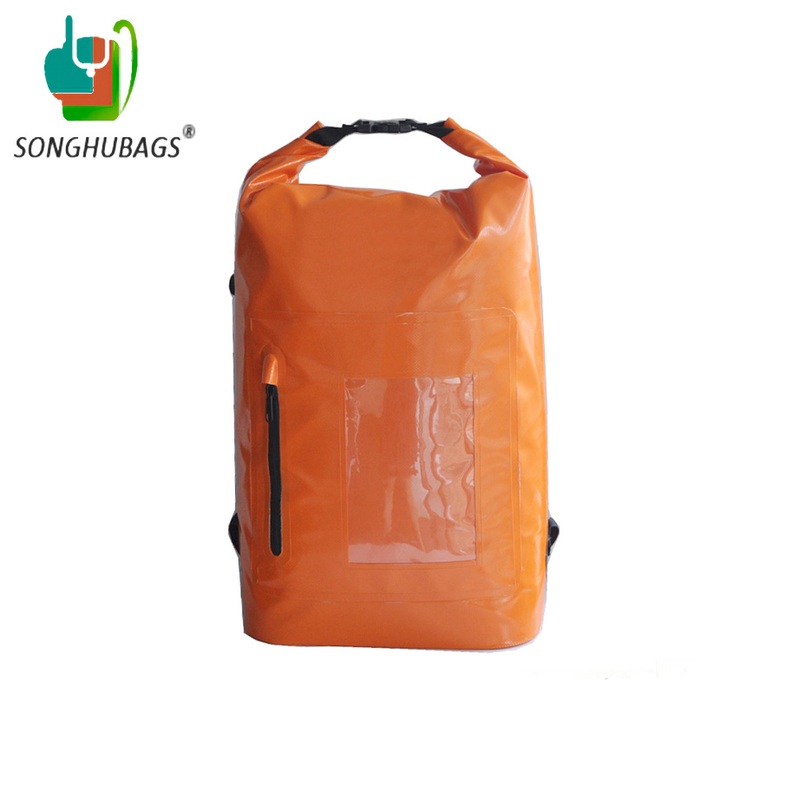 New Arrival Orange Unisex Human Man Fashion PVC Tarpaulin Outdoor Sports School Travel Hunting Hiking Waterproof Dry Shoulder Roll Tube Backpack Bag – Dry Bag and Waterproof Bag price