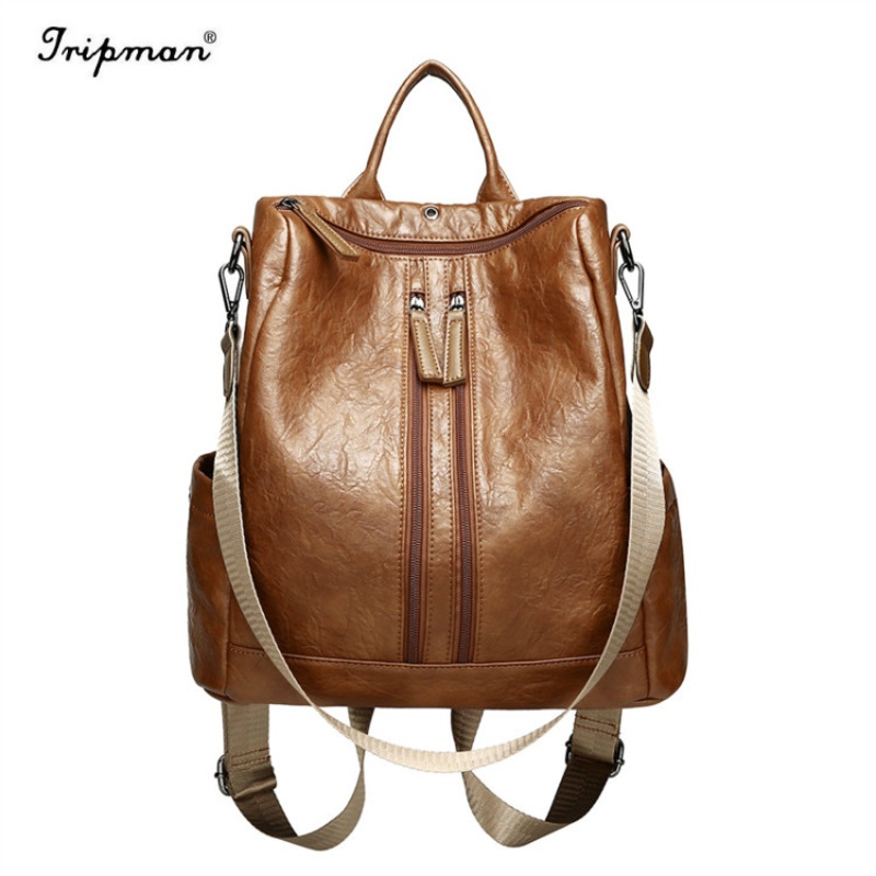 New Designer Girls Leather Backpack Waterproof Shoulder Bag Casual Daypack – Womens Backpack and Waterproof Bag price