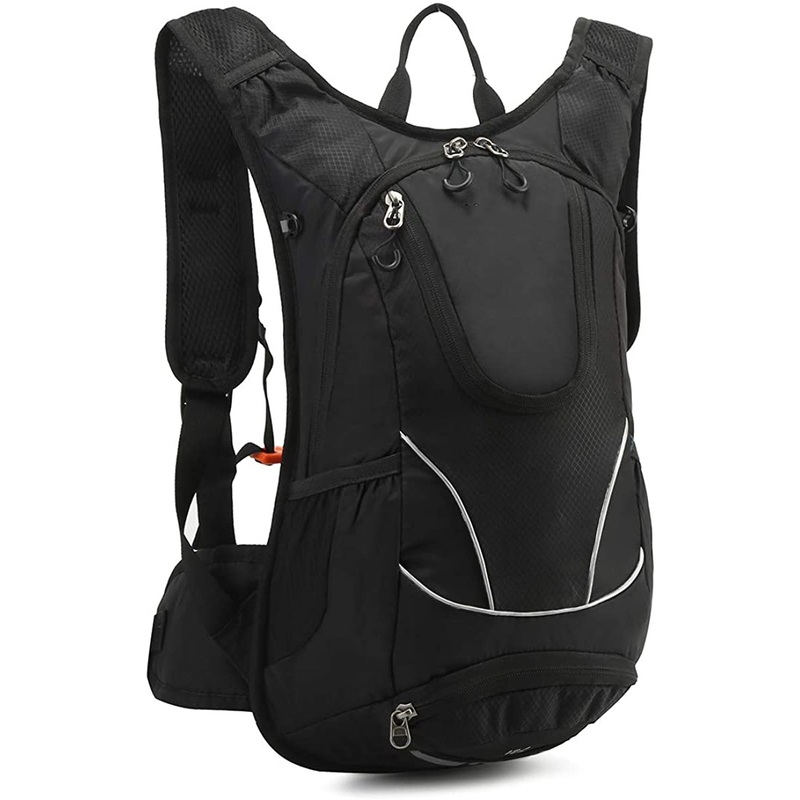 RPET Black Cycling Backpack Biking Daypack for Outdoor Sports Running Breathable Hydration Pack Men Women – Cycling Backpack and Backpacks Cycling price