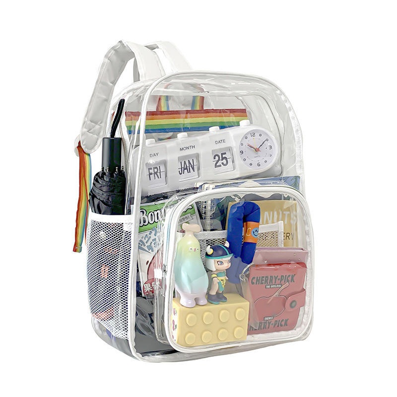 Xianghui Clear Backpack Work Travel Transparent Bookbag Workbag PVC Clear School Bag – PVC Clear School Bag and Transparent Bookbag price