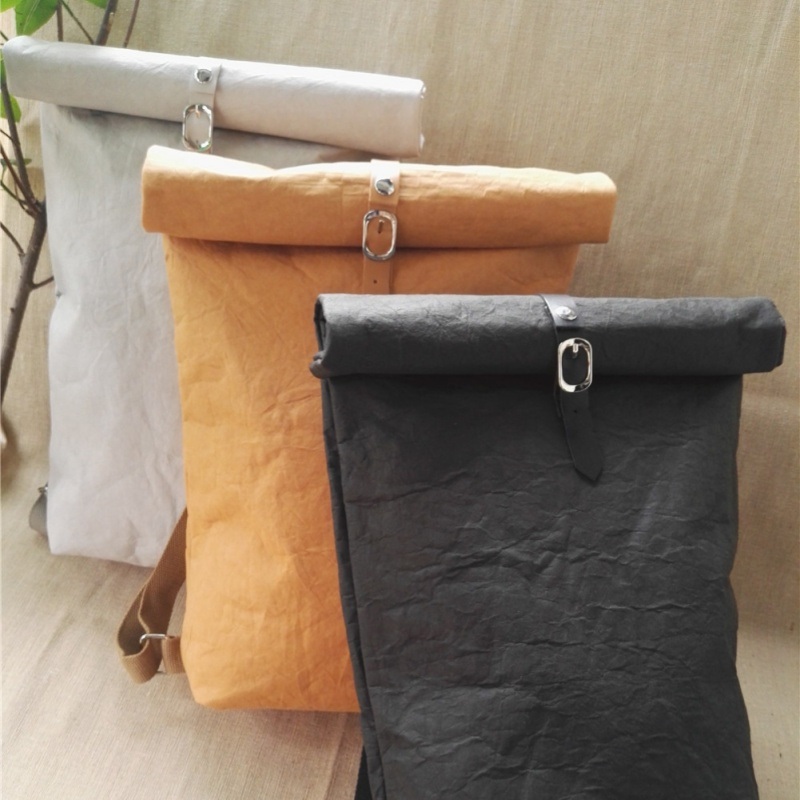 Biodegradable Vegan Fashion Washable Kraft Paper Casual Sports Backpack Gym Backpack Travel – Vegan Bag and Kraft Paper Bag price