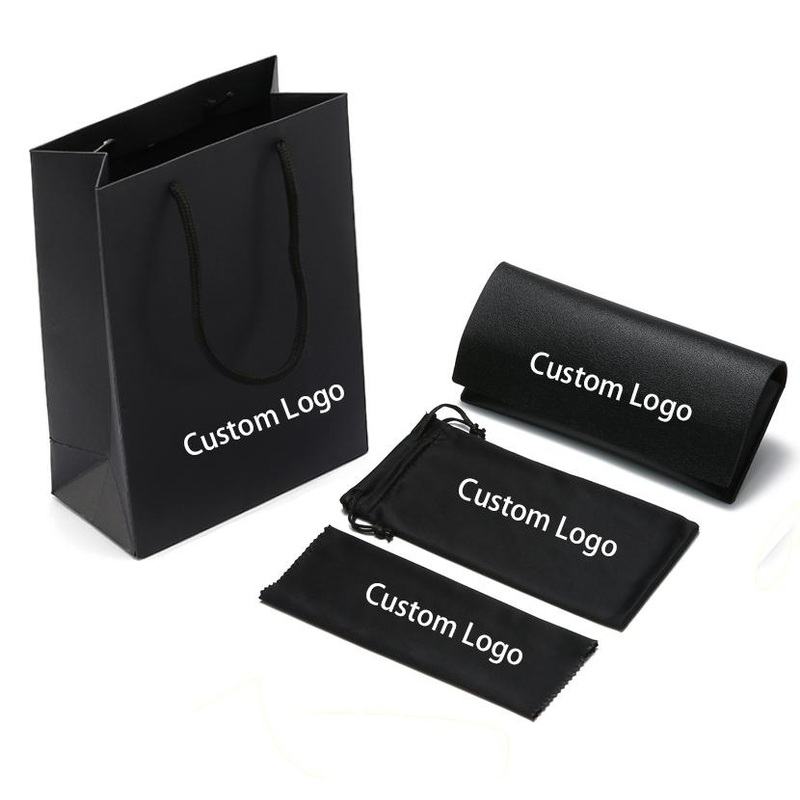 Custom Logo Luxury Popular Black Foldable Glasses Box PU Leather Sunglasses Packing Stock Eyeglasses Case & Bag – Glasses Bag and Glasses Box price