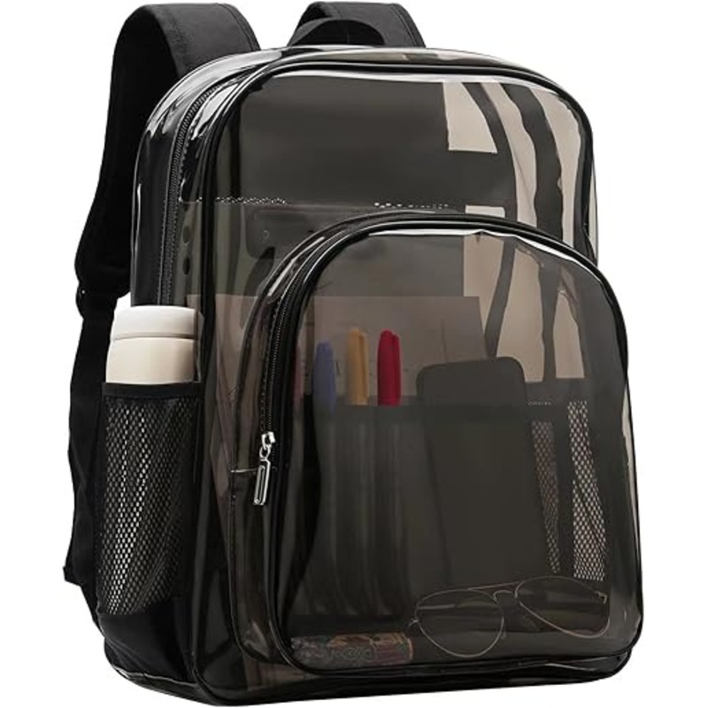 Durable Outdoor Clear Transparent PVC Backpack Multi-Pockets Travel Clear Bag Large Waterproof Bag – Clear PVC Backpack and Transparent Travel Bag price