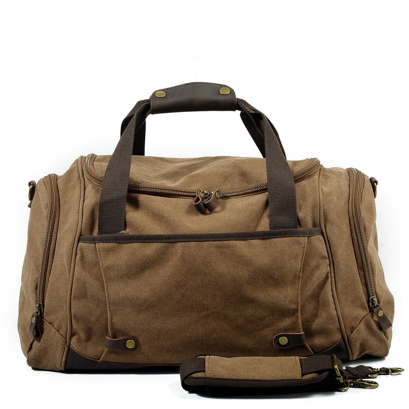 Grey Waterproof Heavy Canvas Weekender Designer Gym Bag (RS-9153LA) – Bag Weekend and Travel Bag price