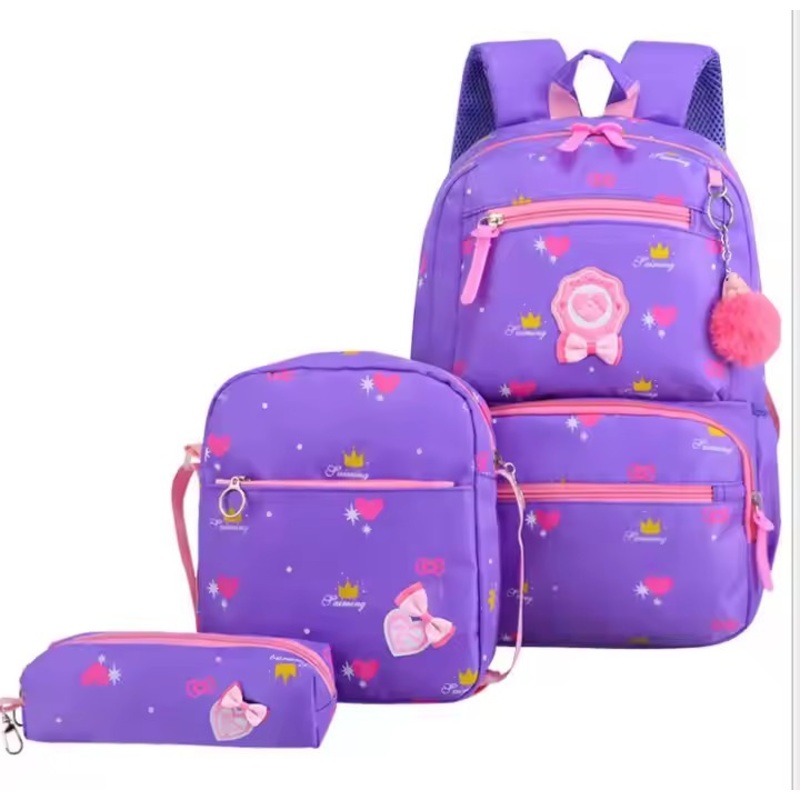 New Design Girl Travel 3-Piece/Set Backpack Outdoor Waterproof School Printed Bag – Fashion Backpack and School Backpack price