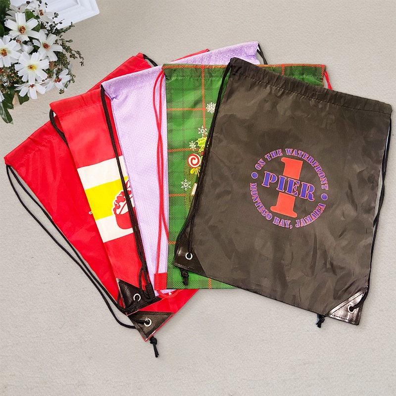 Custom Logo Polyester Shopping Drawstring Bag Draw String Bags Sport Gym Backpack Shopping Bags with Logos – Drawstring Bag Custom and Non Woven Drawstring Bag price