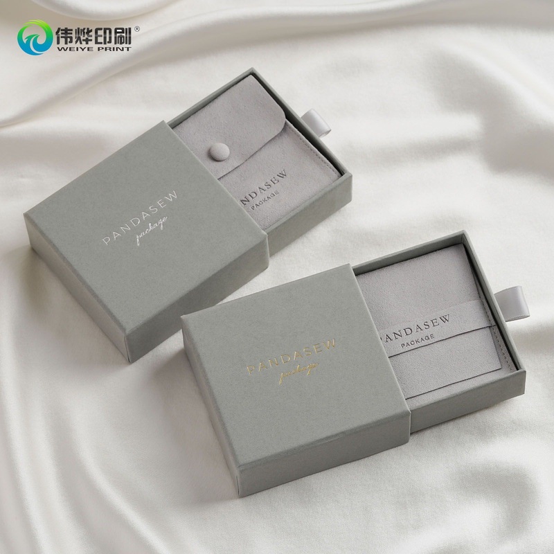 Luxury Custom Cardboard Rigid jewelry Packaging Drawer Box with Logo Gold Stamping – Jewelry Paper Box and Paper Gift Box price