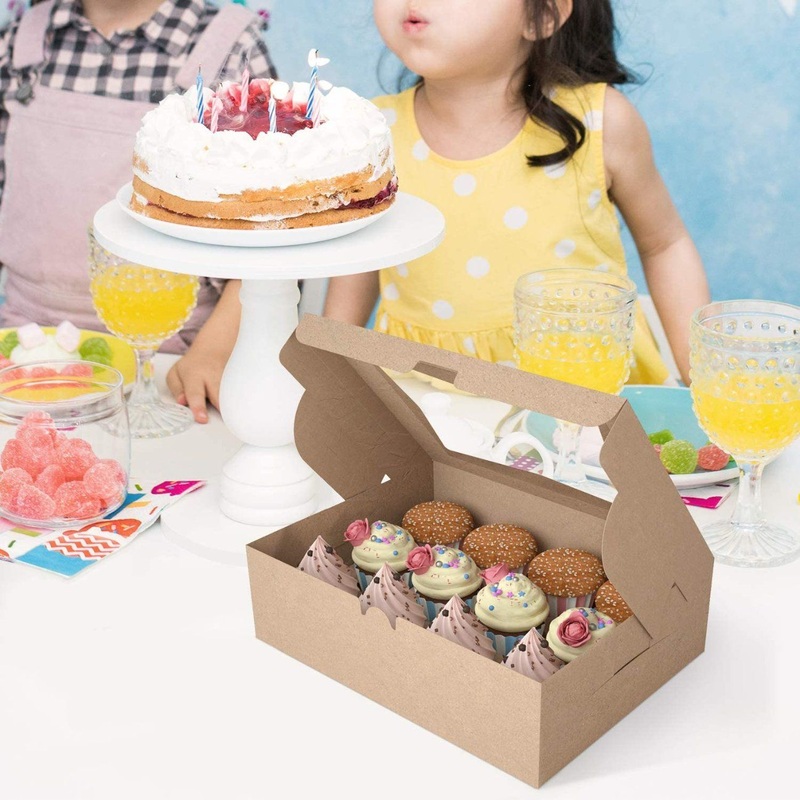 Pastry Box with 6 Dividers Cupcake Packaging Cookie Boxes – Packaging Cookie Boxes and Custom Packaging Box price